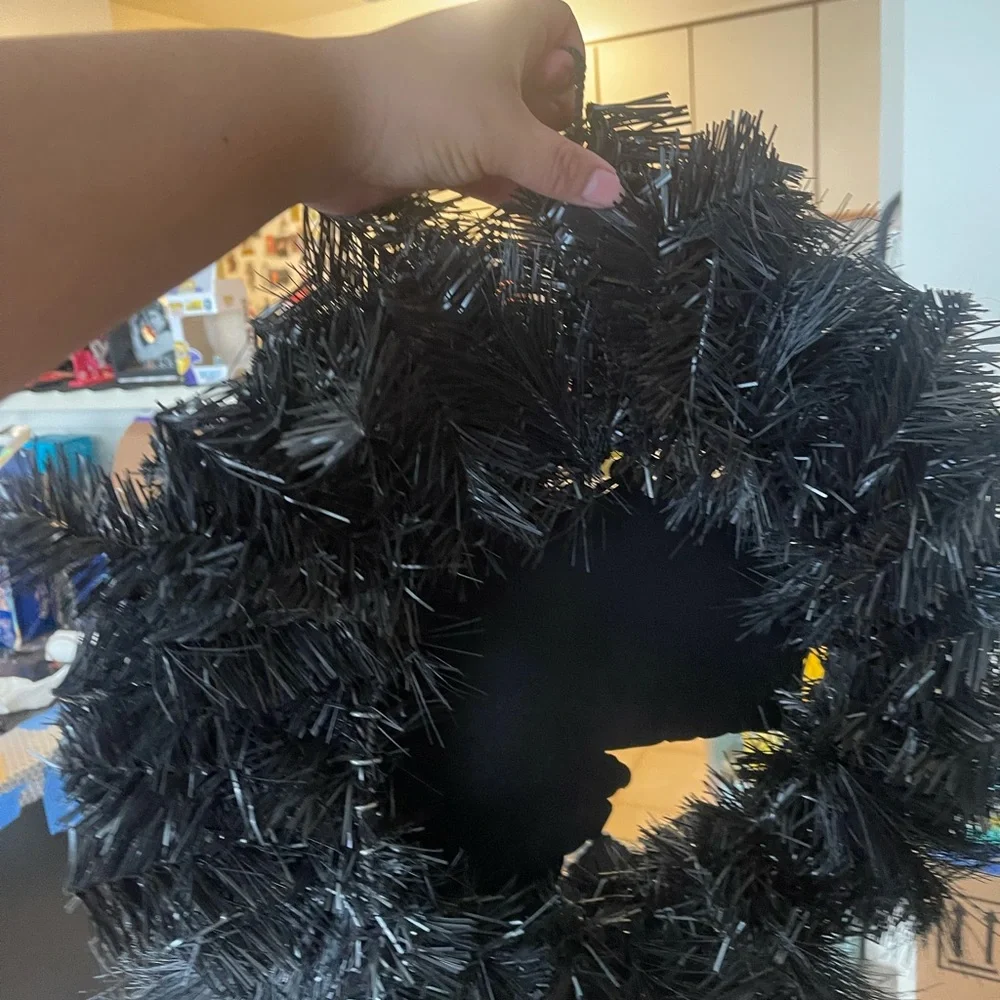 Disney Haunted Mansion Black Holiday Wreath